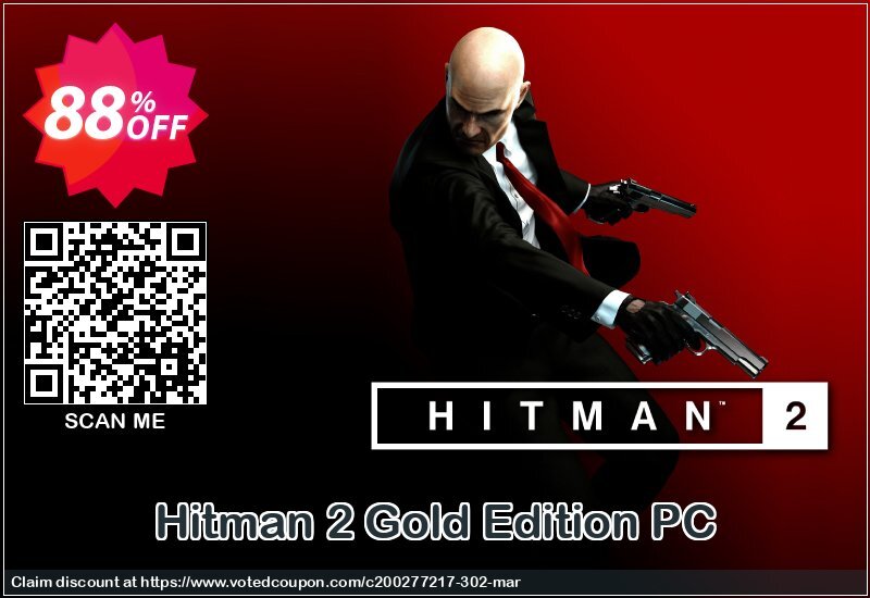 Hitman 2 Gold Edition PC Coupon, discount Hitman 2 Gold Edition PC Deal. Promotion: Hitman 2 Gold Edition PC Exclusive offer 