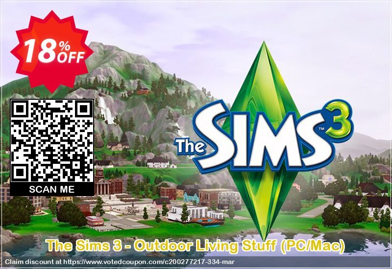 The Sims 3 - Outdoor Living Stuff, PC/MAC  Coupon Code Apr 2024, 18% OFF - VotedCoupon