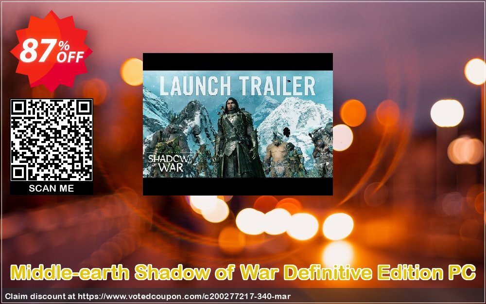 Middle-earth Shadow of War Definitive Edition PC Coupon, discount Middle-earth Shadow of War Definitive Edition PC Deal. Promotion: Middle-earth Shadow of War Definitive Edition PC Exclusive offer 