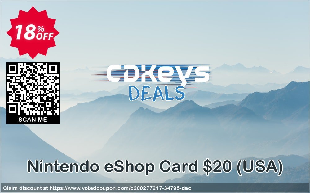 Nintendo eShop Card $20, USA 