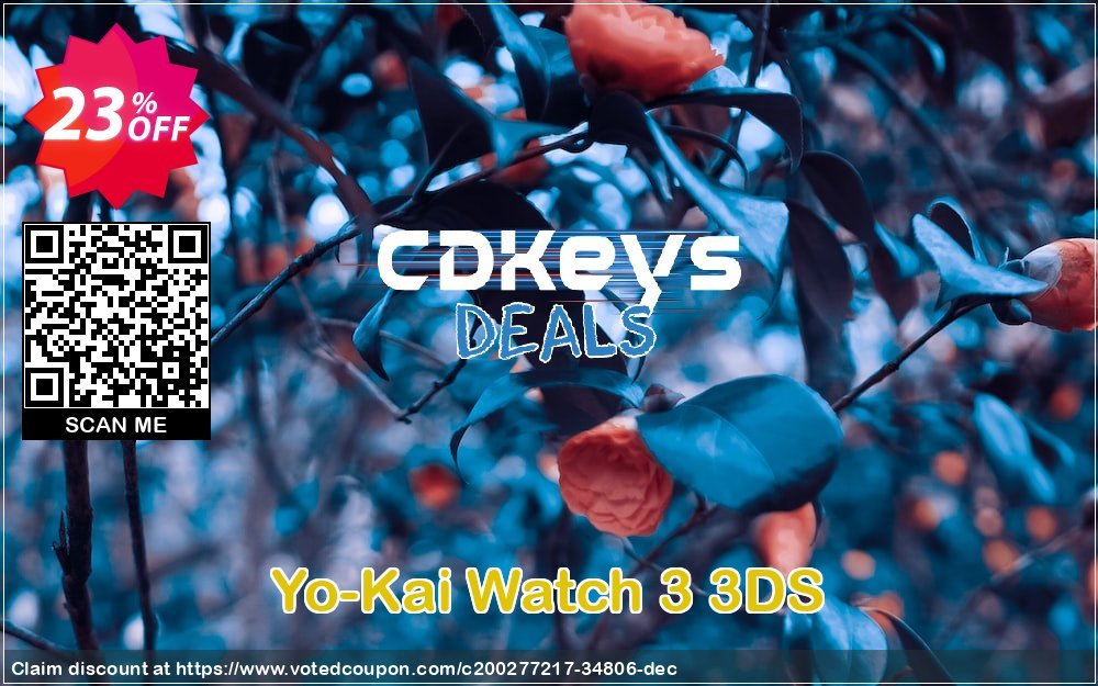 Yo-Kai Watch 3 3DS Coupon, discount Yo-Kai Watch 3 3DS Deal 2024 CDkeys. Promotion: Yo-Kai Watch 3 3DS Exclusive Sale offer 