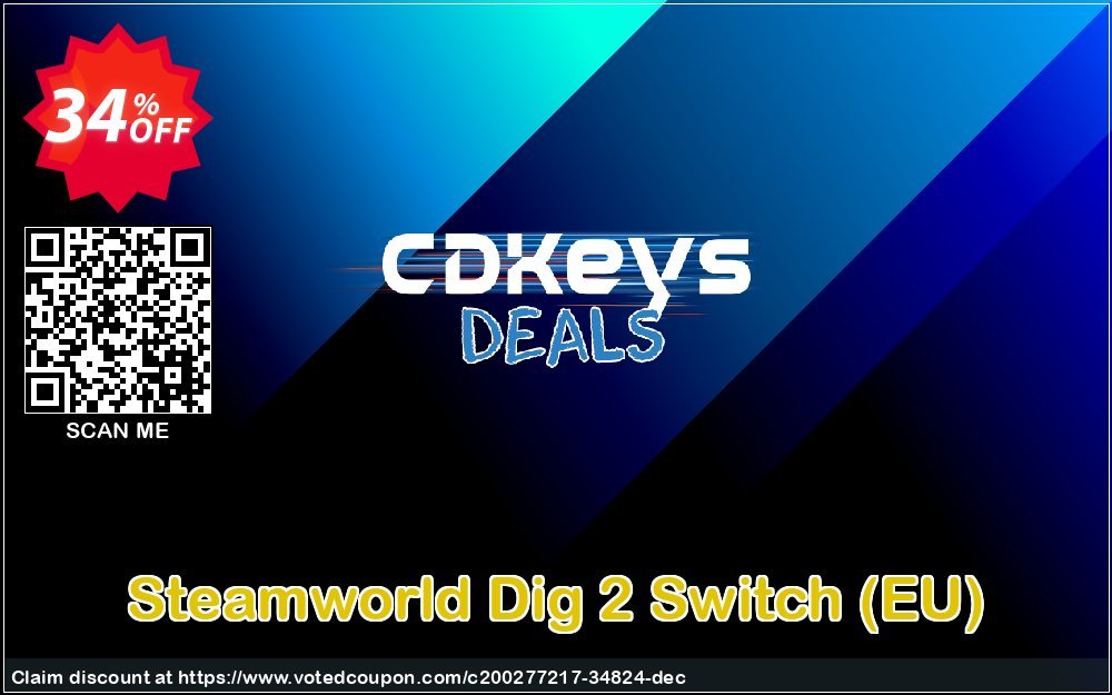 Steamworld Dig 2 Switch, EU  Coupon, discount Steamworld Dig 2 Switch (EU) Deal 2024 CDkeys. Promotion: Steamworld Dig 2 Switch (EU) Exclusive Sale offer 