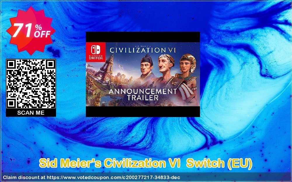 Sid Meier&#039;s Civilization VI  Switch, EU  Coupon, discount Sid Meier's Civilization VI  Switch (EU) Deal 2023 CDkeys. Promotion: Sid Meier's Civilization VI  Switch (EU) Exclusive Sale offer 