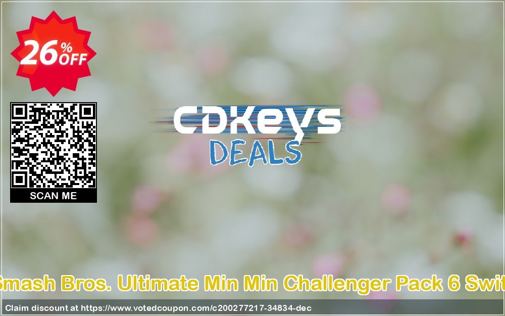 Super Smash Bros. Ultimate Min Min Challenger Pack 6 Switch, EU  Coupon Code Apr 2024, 26% OFF - VotedCoupon