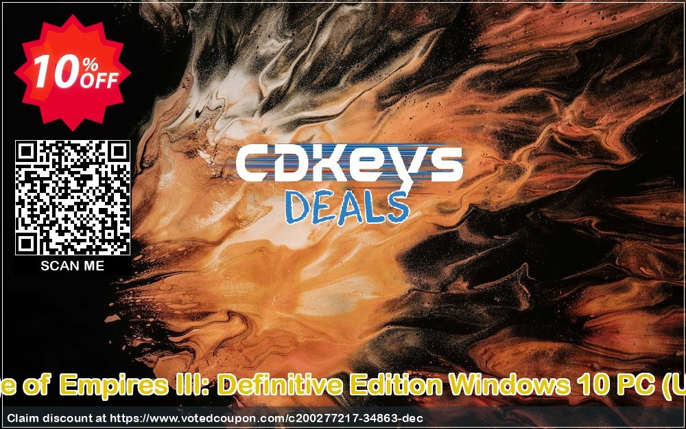 Age of Empires III: Definitive Edition WINDOWS 10 PC, UK  Coupon, discount Age of Empires III: Definitive Edition Windows 10 PC (UK) Deal 2024 CDkeys. Promotion: Age of Empires III: Definitive Edition Windows 10 PC (UK) Exclusive Sale offer 