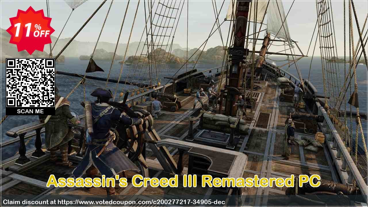 Assassin's Creed III Remastered PC Coupon Code May 2024, 11% OFF - VotedCoupon