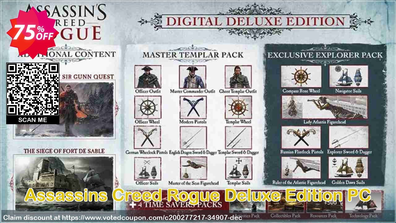 Assassins Creed Rogue Deluxe Edition PC Coupon Code May 2024, 75% OFF - VotedCoupon