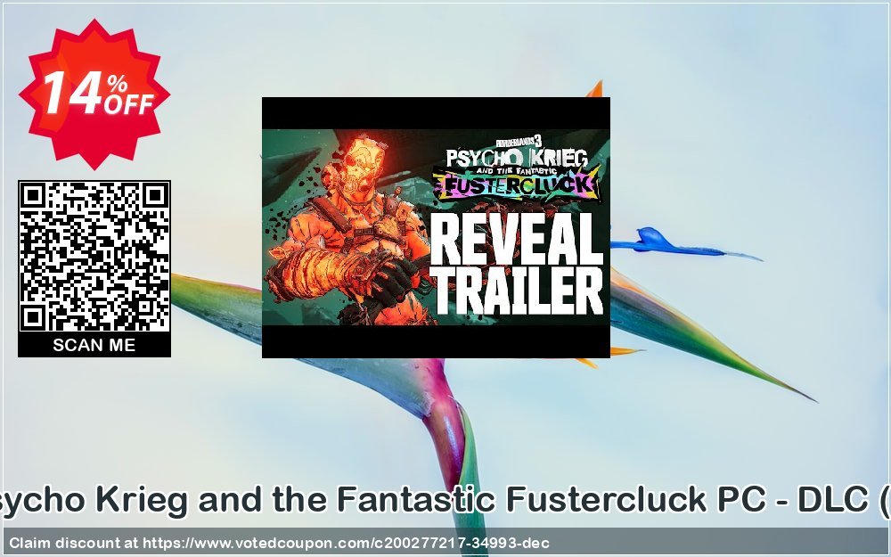 Borderlands 3: Psycho Krieg and the Fantastic Fustercluck PC - DLC, EPIC Games WW  Coupon Code Apr 2024, 14% OFF - VotedCoupon