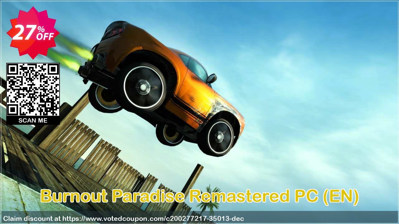 Burnout Paradise Remastered PC, EN  Coupon, discount Burnout Paradise Remastered PC (EN) Deal 2024 CDkeys. Promotion: Burnout Paradise Remastered PC (EN) Exclusive Sale offer 