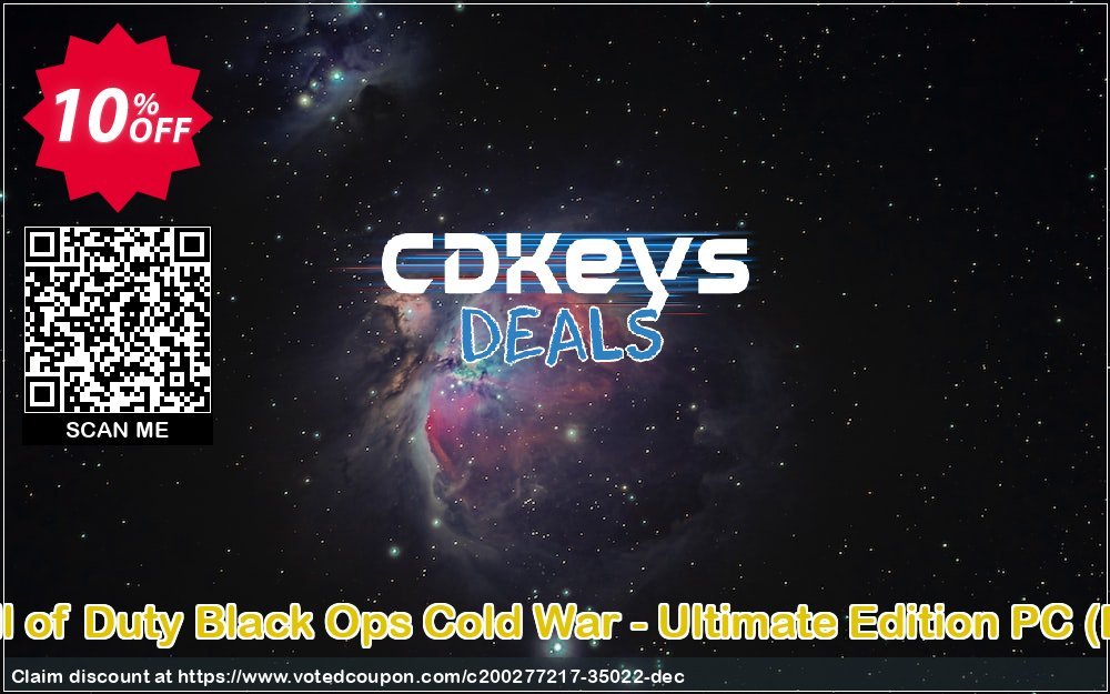 Call of Duty Black Ops Cold War - Ultimate Edition PC, EU  Coupon, discount Call of Duty Black Ops Cold War - Ultimate Edition PC (EU) Deal 2024 CDkeys. Promotion: Call of Duty Black Ops Cold War - Ultimate Edition PC (EU) Exclusive Sale offer 