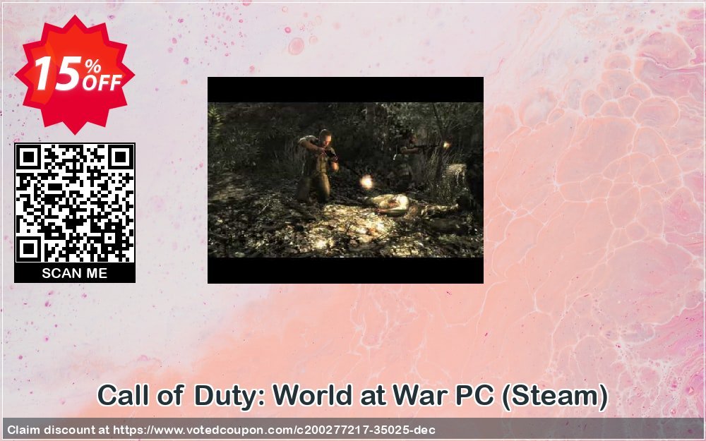 Call of Duty: World at War PC, Steam  Coupon Code Apr 2024, 15% OFF - VotedCoupon