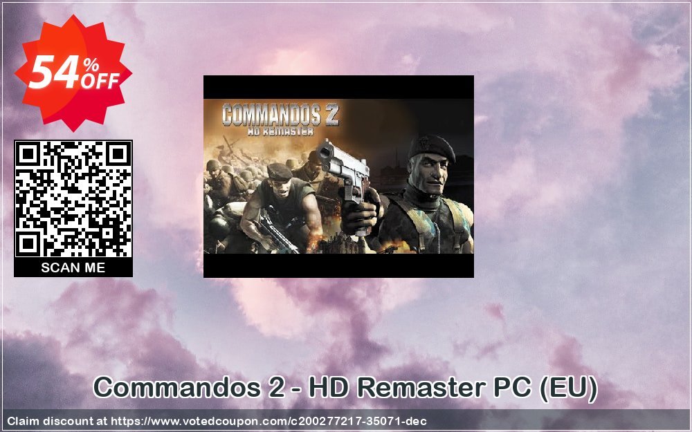 Commandos 2 - HD Remaster PC, EU  Coupon, discount Commandos 2 - HD Remaster PC (EU) Deal 2024 CDkeys. Promotion: Commandos 2 - HD Remaster PC (EU) Exclusive Sale offer 