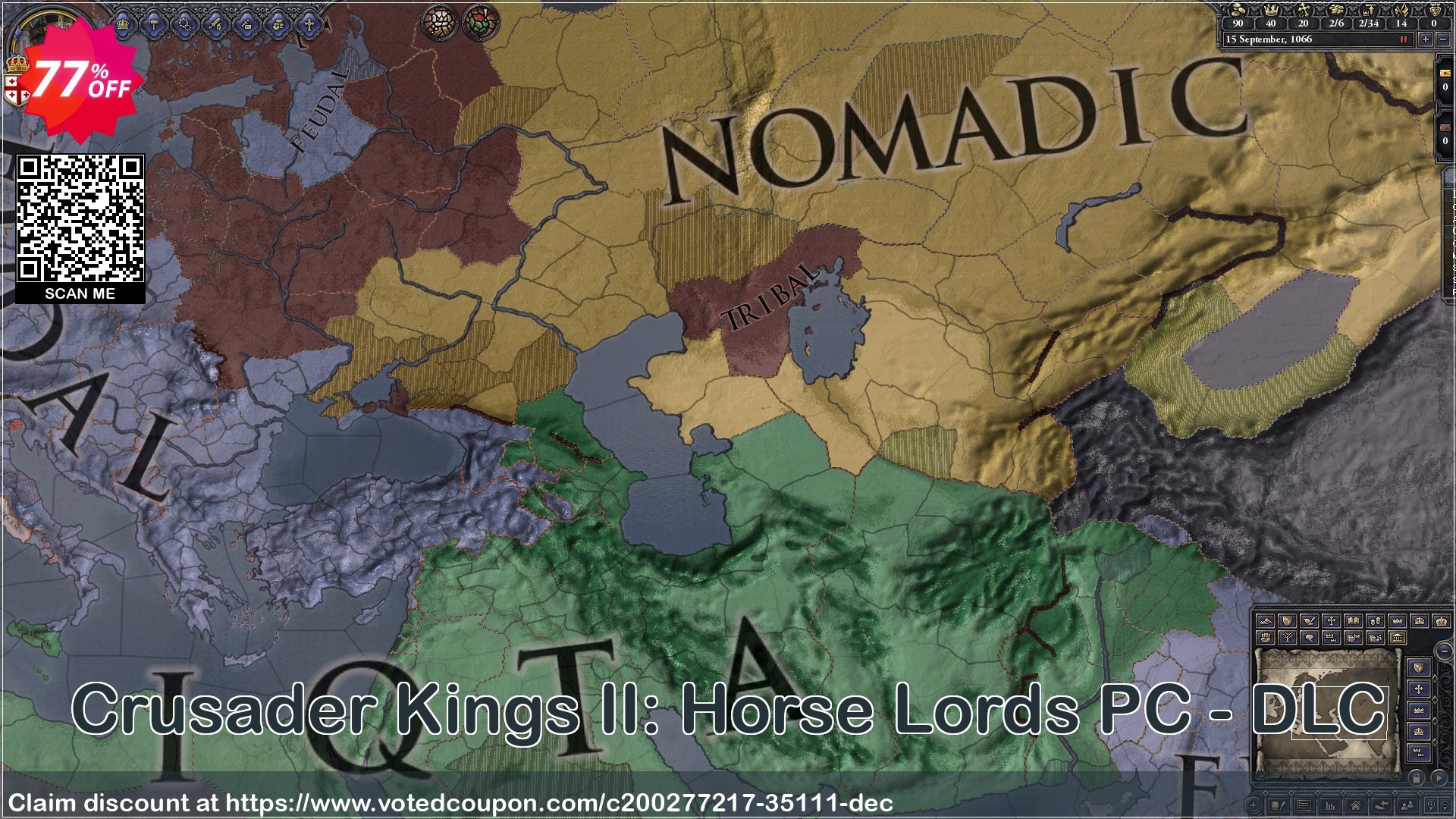 Crusader Kings II: Horse Lords PC - DLC Coupon Code May 2024, 77% OFF - VotedCoupon
