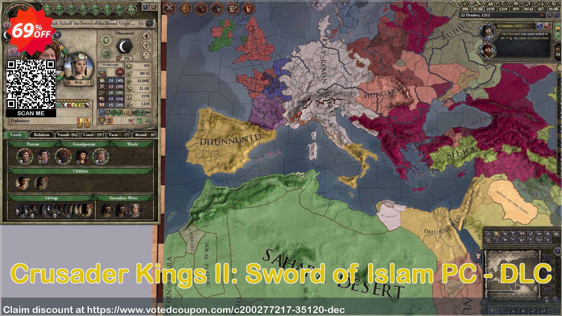 Crusader Kings II: Sword of Islam PC - DLC Coupon Code May 2024, 69% OFF - VotedCoupon