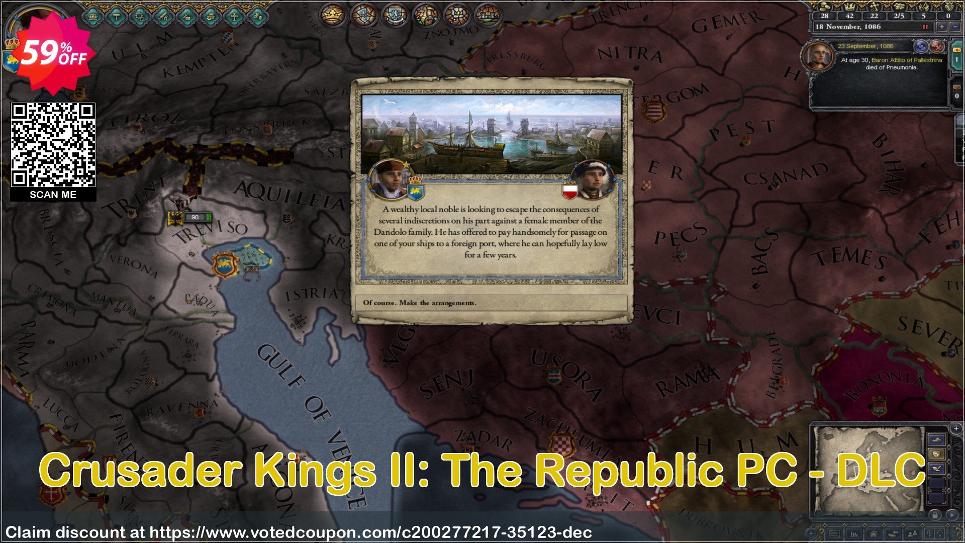 Crusader Kings II: The Republic PC - DLC Coupon, discount Crusader Kings II: The Republic PC - DLC Deal 2024 CDkeys. Promotion: Crusader Kings II: The Republic PC - DLC Exclusive Sale offer 