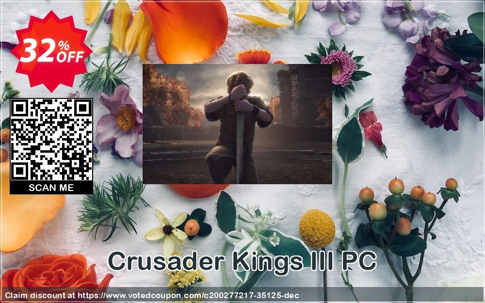 Crusader Kings III PC Coupon, discount Crusader Kings III PC Deal 2024 CDkeys. Promotion: Crusader Kings III PC Exclusive Sale offer 