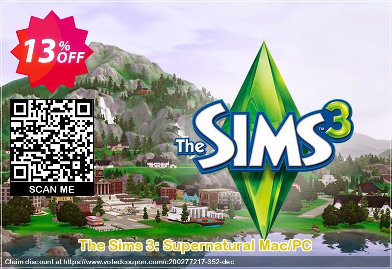 The Sims 3: Supernatural MAC/PC voted-on promotion codes