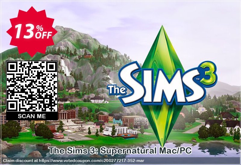 The Sims 3: Supernatural MAC/PC voted-on promotion codes