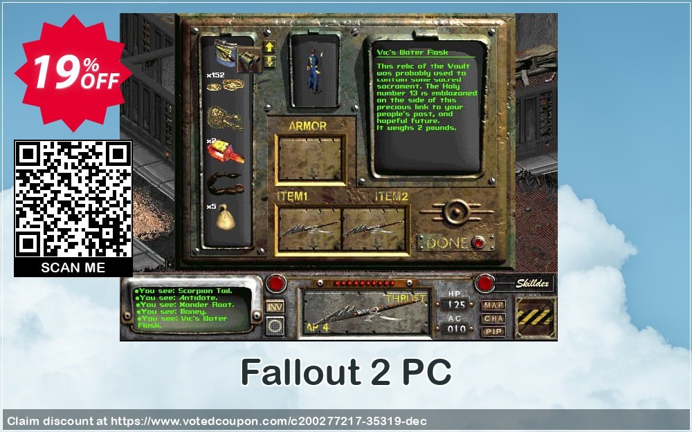 Fallout 2 PC Coupon, discount Fallout 2 PC Deal 2024 CDkeys. Promotion: Fallout 2 PC Exclusive Sale offer 