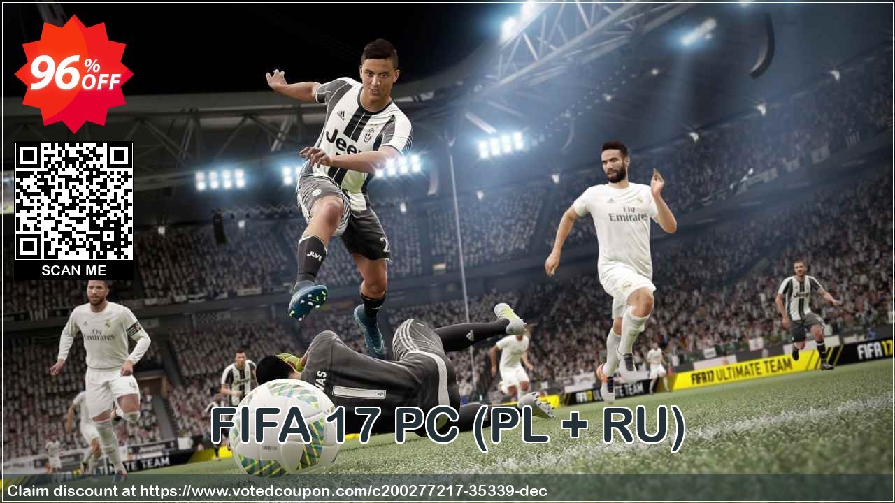 FIFA 17 PC, PL + RU  Coupon, discount FIFA 17 PC (PL + RU) Deal 2024 CDkeys. Promotion: FIFA 17 PC (PL + RU) Exclusive Sale offer 