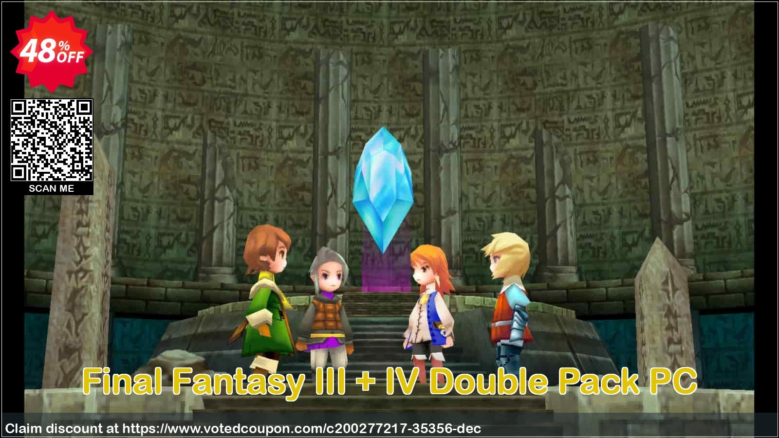 Final Fantasy III + IV Double Pack PC Coupon Code May 2024, 48% OFF - VotedCoupon