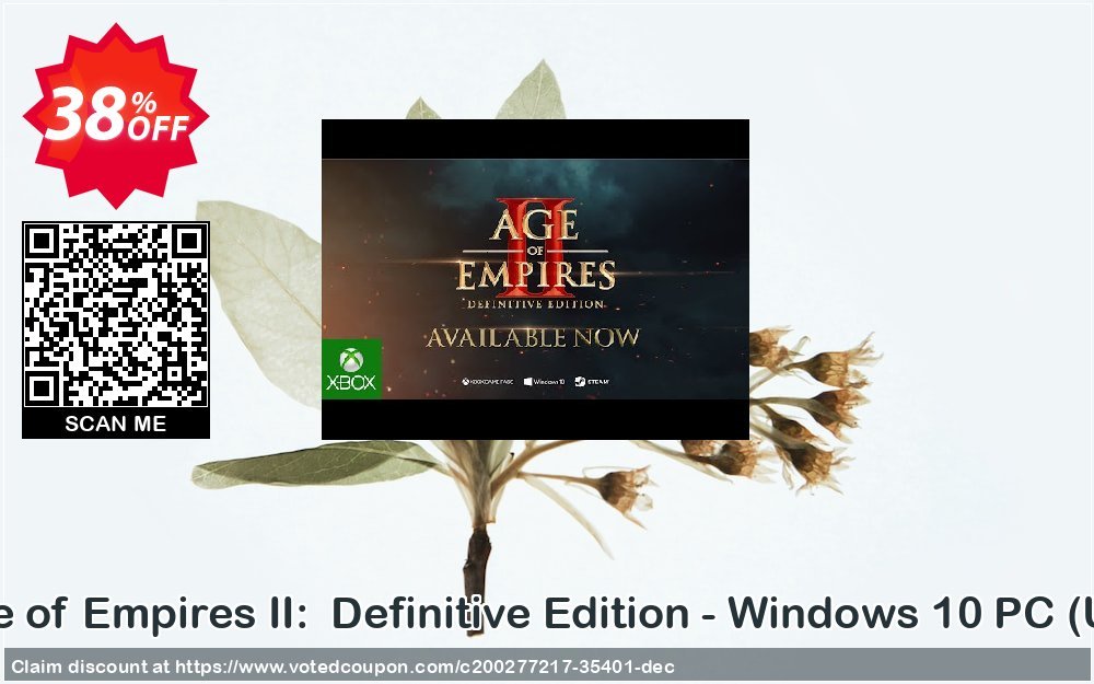 Age of Empires II:  Definitive Edition - WINDOWS 10 PC, UK  Coupon, discount Age of Empires II:  Definitive Edition - Windows 10 PC (UK) Deal 2023 CDkeys. Promotion: Age of Empires II:  Definitive Edition - Windows 10 PC (UK) Exclusive Sale offer 