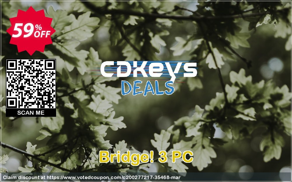 Bridge! 3 PC Coupon, discount Bridge! 3 PC Deal 2024 CDkeys. Promotion: Bridge! 3 PC Exclusive Sale offer 