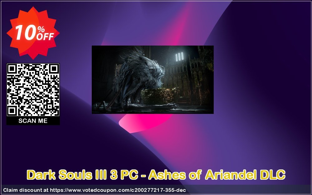 Dark Souls III 3 PC - Ashes of Ariandel DLC Coupon, discount Dark Souls III 3 PC - Ashes of Ariandel DLC Deal. Promotion: Dark Souls III 3 PC - Ashes of Ariandel DLC Exclusive offer 