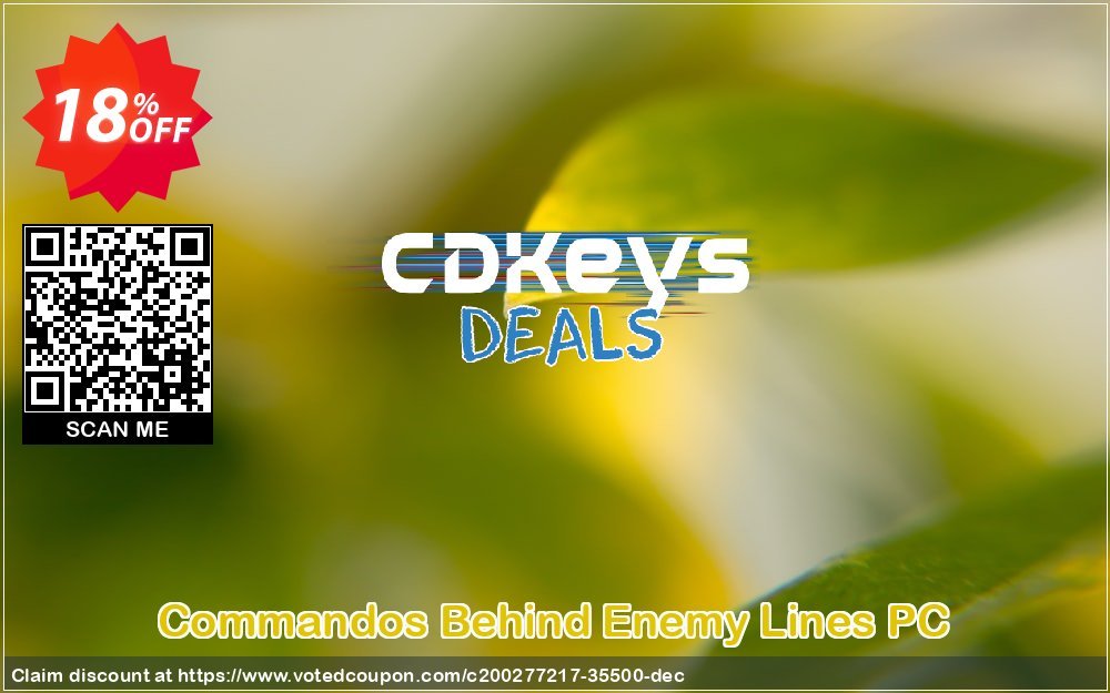 Commandos Behind Enemy Lines PC Coupon, discount Commandos Behind Enemy Lines PC Deal 2024 CDkeys. Promotion: Commandos Behind Enemy Lines PC Exclusive Sale offer 