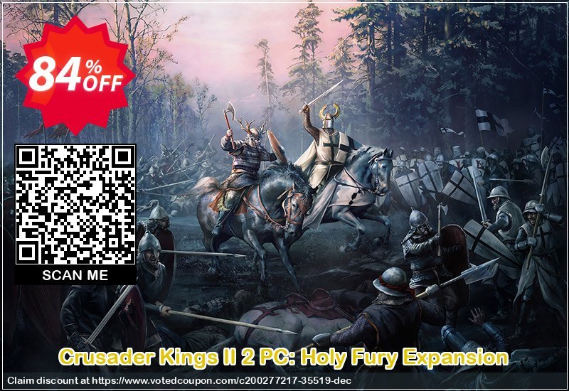 Crusader Kings II 2 PC: Holy Fury Expansion Coupon, discount Crusader Kings II 2 PC: Holy Fury Expansion Deal 2024 CDkeys. Promotion: Crusader Kings II 2 PC: Holy Fury Expansion Exclusive Sale offer 