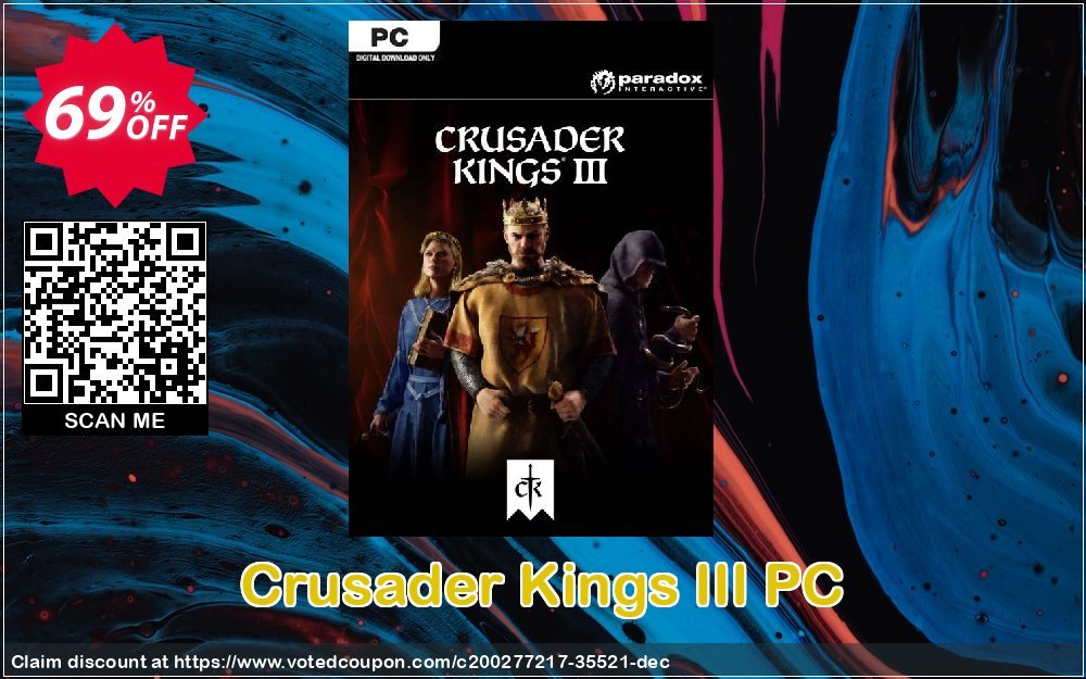 Crusader Kings III PC Coupon, discount Crusader Kings III PC Deal 2024 CDkeys. Promotion: Crusader Kings III PC Exclusive Sale offer 