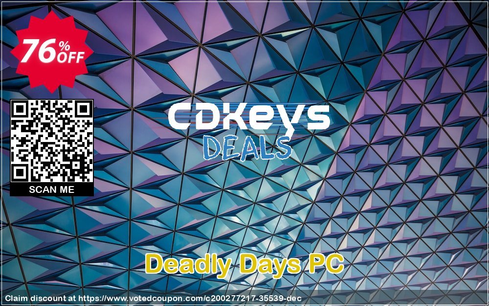 Deadly Days PC Coupon, discount Deadly Days PC Deal 2024 CDkeys. Promotion: Deadly Days PC Exclusive Sale offer 