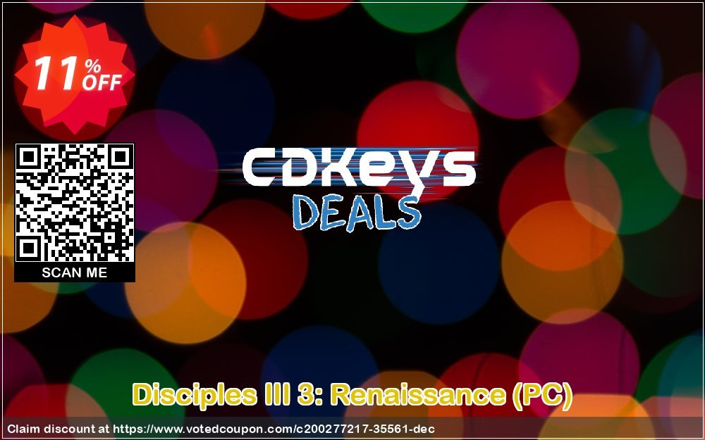Disciples III 3: Renaissance, PC  Coupon, discount Disciples III 3: Renaissance (PC) Deal 2024 CDkeys. Promotion: Disciples III 3: Renaissance (PC) Exclusive Sale offer 