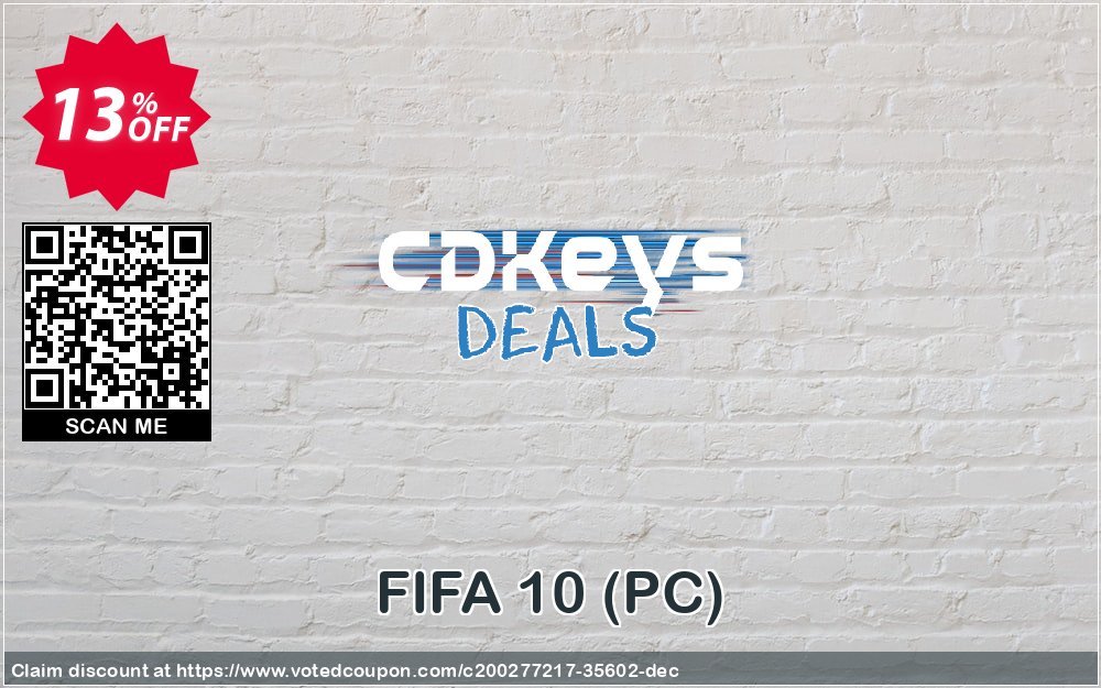 FIFA 10, PC  Coupon, discount FIFA 10 (PC) Deal 2024 CDkeys. Promotion: FIFA 10 (PC) Exclusive Sale offer 