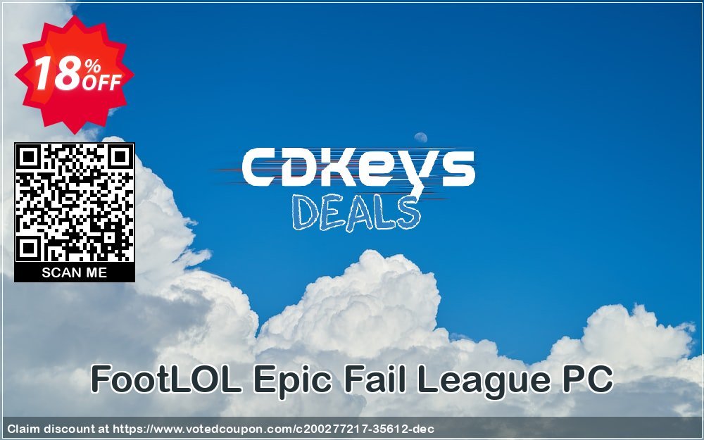 FootLOL Epic Fail League PC Coupon, discount FootLOL Epic Fail League PC Deal 2024 CDkeys. Promotion: FootLOL Epic Fail League PC Exclusive Sale offer 