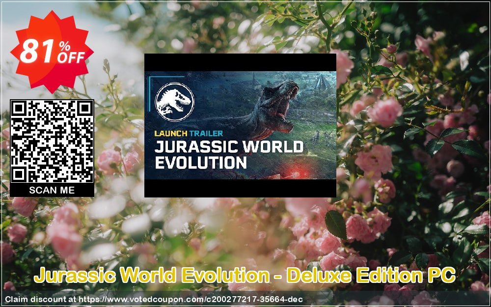 Jurassic World Evolution - Deluxe Edition PC Coupon, discount Jurassic World Evolution - Deluxe Edition PC Deal 2023 CDkeys. Promotion: Jurassic World Evolution - Deluxe Edition PC Exclusive Sale offer 