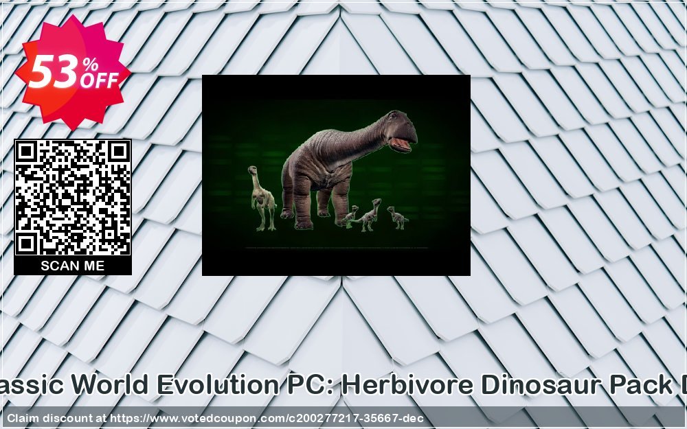 Jurassic World Evolution PC: Herbivore Dinosaur Pack DLC Coupon, discount Jurassic World Evolution PC: Herbivore Dinosaur Pack DLC Deal 2023 CDkeys. Promotion: Jurassic World Evolution PC: Herbivore Dinosaur Pack DLC Exclusive Sale offer 