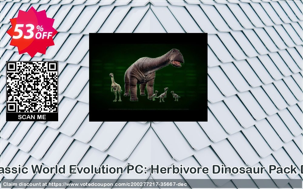 Jurassic World Evolution PC: Herbivore Dinosaur Pack DLC Coupon Code Mar 2024, 53% OFF - VotedCoupon