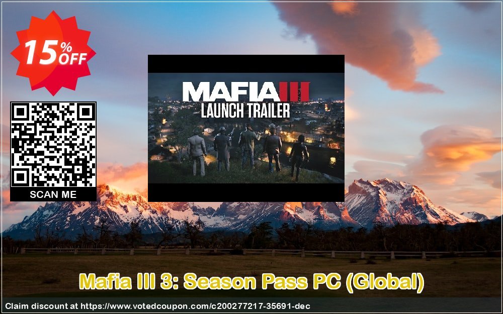 Mafia III 3: Season Pass PC, Global  Coupon Code Dec 2023, 15% OFF - VotedCoupon
