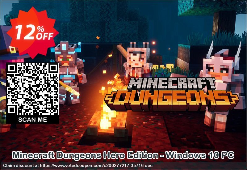 Minecraft Dungeons Hero Edition - WINDOWS 10 PC Coupon Code May 2024, 12% OFF - VotedCoupon