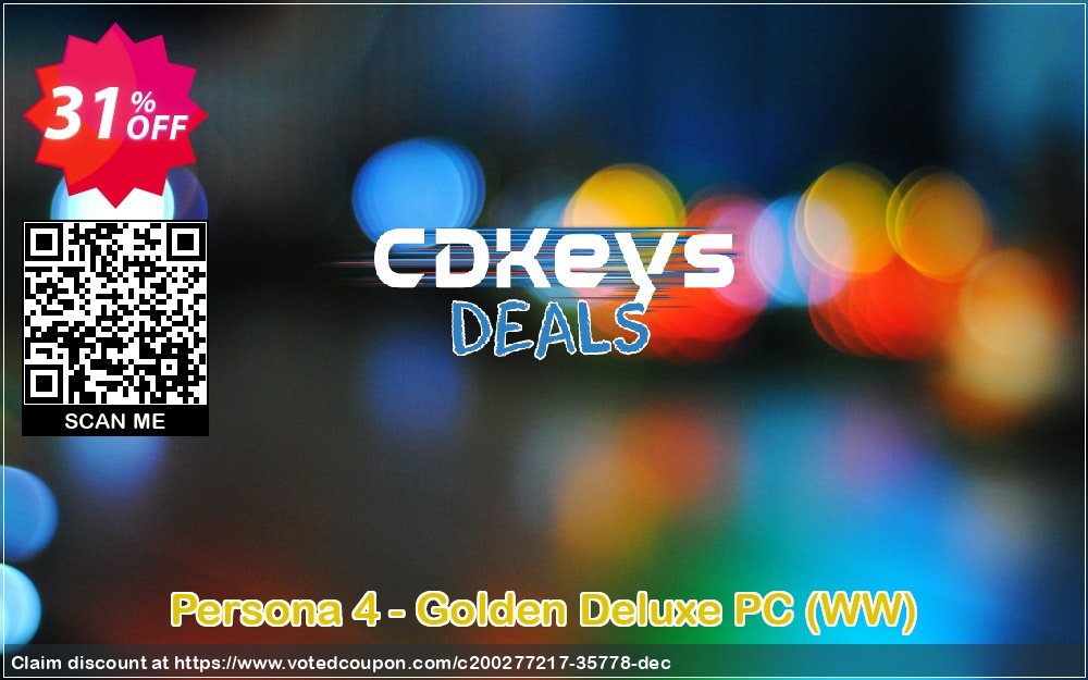 Persona 4 - Golden Deluxe PC, WW  Coupon Code May 2024, 31% OFF - VotedCoupon