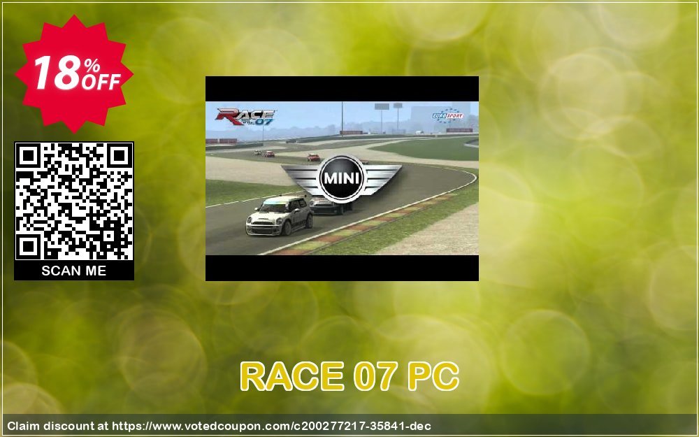 RACE 07 PC Coupon, discount RACE 07 PC Deal 2024 CDkeys. Promotion: RACE 07 PC Exclusive Sale offer 
