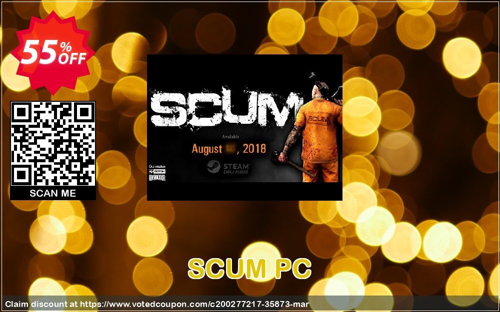 SCUM PC Coupon, discount SCUM PC Deal 2024 CDkeys. Promotion: SCUM PC Exclusive Sale offer 