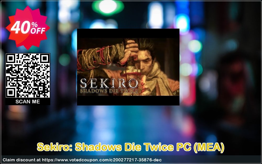 Sekiro: Shadows Die Twice PC, MEA  Coupon, discount Sekiro: Shadows Die Twice PC (MEA) Deal 2024 CDkeys. Promotion: Sekiro: Shadows Die Twice PC (MEA) Exclusive Sale offer 