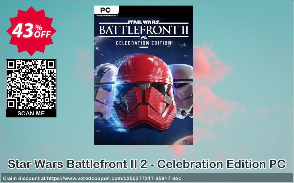 Star Wars Battlefront II 2 - Celebration Edition PC Coupon, discount Star Wars Battlefront II 2 - Celebration Edition PC Deal 2024 CDkeys. Promotion: Star Wars Battlefront II 2 - Celebration Edition PC Exclusive Sale offer 