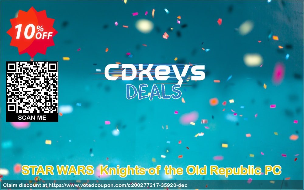 STAR WARS  Knights of the Old Republic PC Coupon, discount STAR WARS  Knights of the Old Republic PC Deal 2024 CDkeys. Promotion: STAR WARS  Knights of the Old Republic PC Exclusive Sale offer 