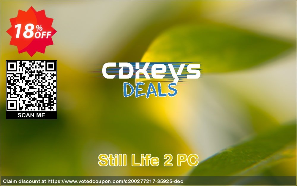 Still Life 2 PC Coupon, discount Still Life 2 PC Deal 2024 CDkeys. Promotion: Still Life 2 PC Exclusive Sale offer 