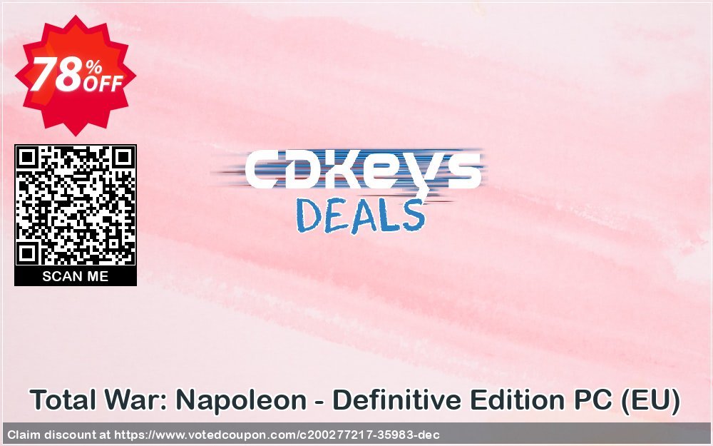 Total War: Napoleon - Definitive Edition PC, EU  Coupon, discount Total War: Napoleon - Definitive Edition PC (EU) Deal 2024 CDkeys. Promotion: Total War: Napoleon - Definitive Edition PC (EU) Exclusive Sale offer 