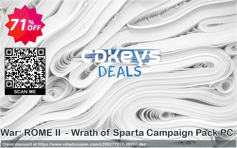 Total War: ROME II  - Wrath of Sparta Campaign Pack PC - DLC Coupon, discount Total War: ROME II  - Wrath of Sparta Campaign Pack PC - DLC Deal 2023 CDkeys. Promotion: Total War: ROME II  - Wrath of Sparta Campaign Pack PC - DLC Exclusive Sale offer 