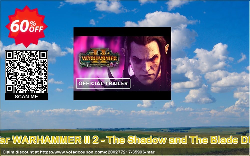 Total War WARHAMMER II 2 - The Shadow and The Blade DLC, EU  Coupon, discount Total War WARHAMMER II 2 - The Shadow and The Blade DLC (EU) Deal 2024 CDkeys. Promotion: Total War WARHAMMER II 2 - The Shadow and The Blade DLC (EU) Exclusive Sale offer 